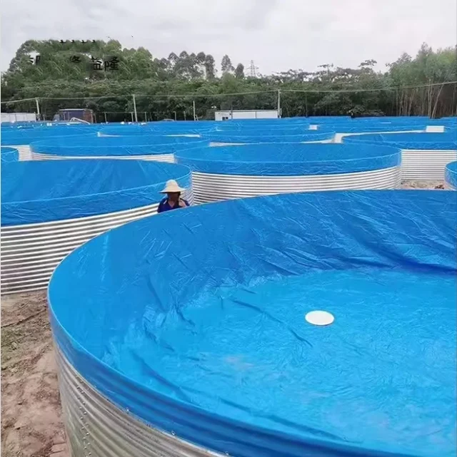 AIROW SDM RAS System Tarpaulin Fish Farming Tanks for Fish Pond