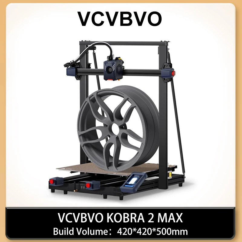 Kobra 2 Max 3D Printer, Max 500mm/s High-Speed Printing Large 88L Printing Volume with Auto Leveling 420x420x500mm