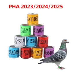 PHA 2025 8mm Pigeon Foot Ring Aluminum Plastic Material Bird Foot Ring with Numbers Multi-color Optional Bird Supplies 30Pcs