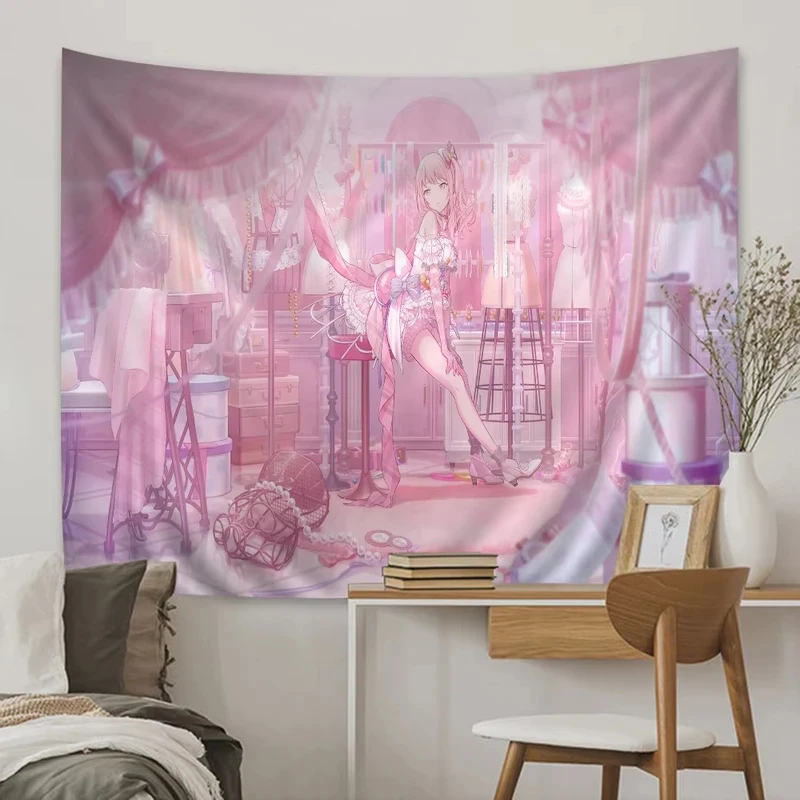 Project Sekai Anime Wandteppich: Farbenfrohe Bühnen-Wanddekoration für Gaming-Raum, Ästhetisches Schlafzimmer, Kopfteil-Dekor, Party-Banner