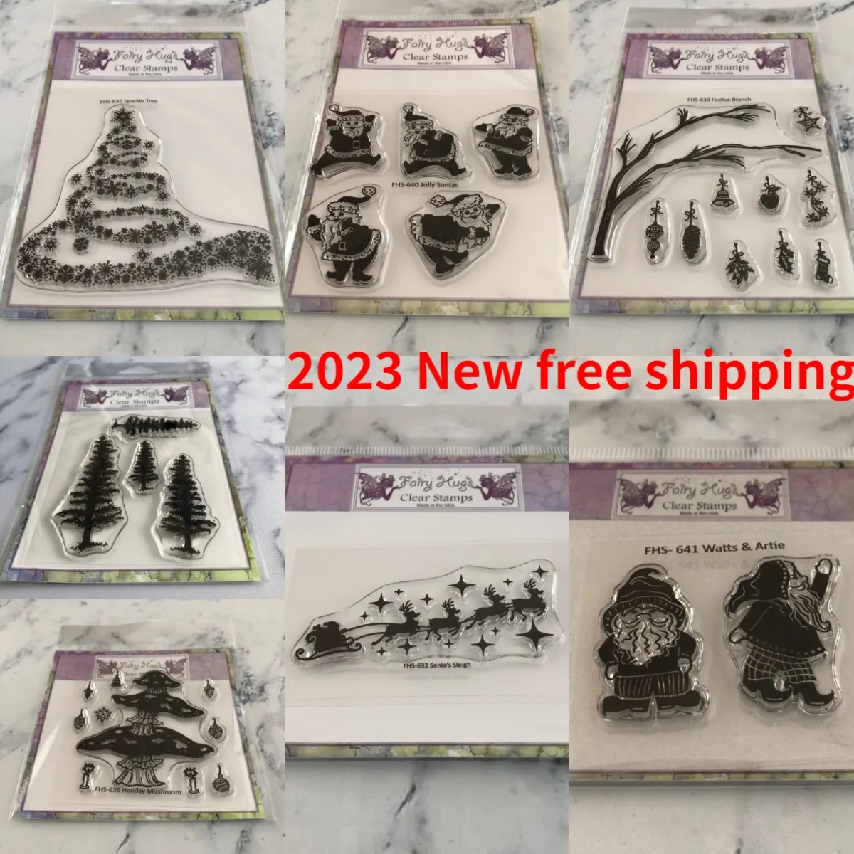 Santa Claus, Christmas Tree Deer 2023 New Stamps Diy Scrapbooking Paper Handmade Album Embossing Card