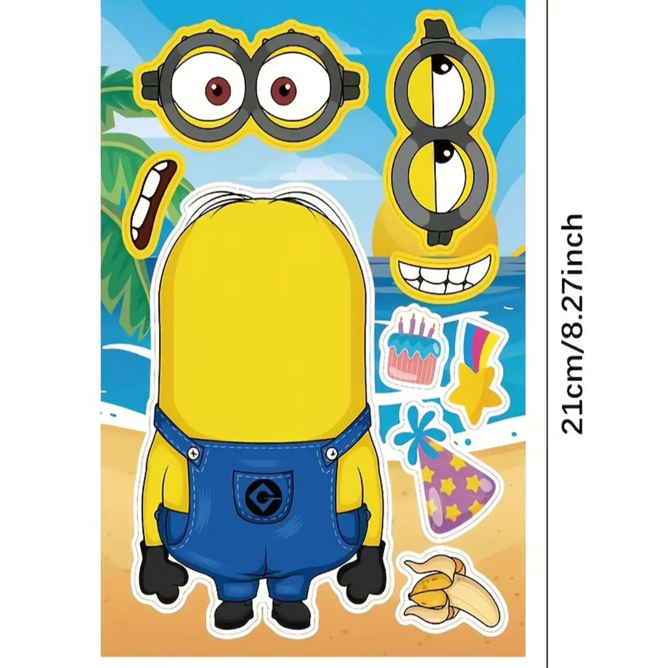8Pcs Themed Stickers, Suitable for Parties, Sealing Labels, DIY Crafts, Suitable for Computers, Suitcases, Tables, Notebooks