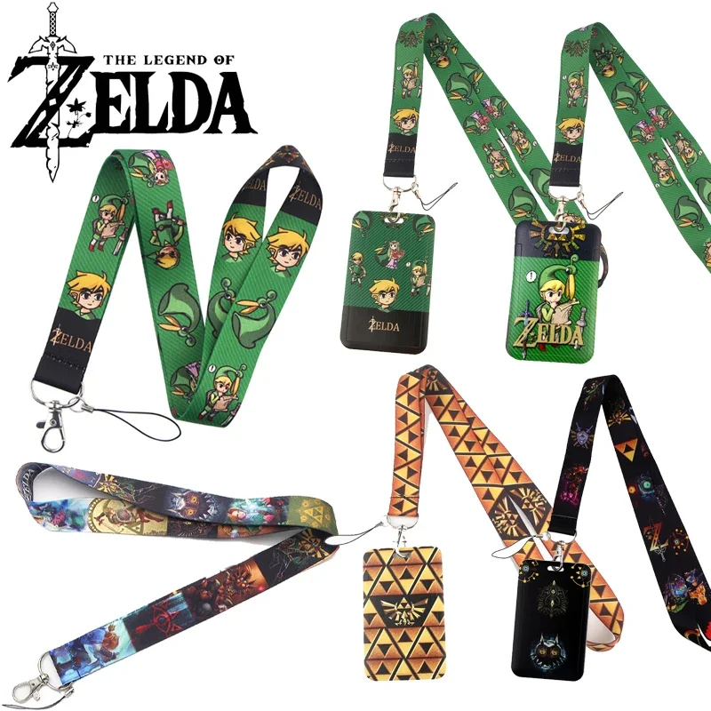 Zelda Tears of The Kingdom Card Holder Cell Phone Lanyard Student Cartoon Credit Card Holders Bank ID Holders Bus Card Cover Cas