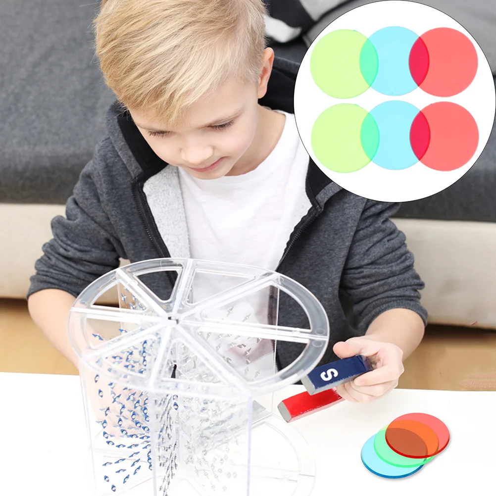 

9pcs Color Filter Board For Kids Plastic Color Teaching Tools Science Physics Experiment Optics Physics Board Educational