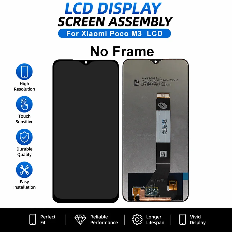 AAA+ New For Xiaomi Poco M3 LCD M2010J19CI Display Touch Screen M2010J19CG Digitizer Assembly For Redmi 9T LCD Replacement Parts image 3