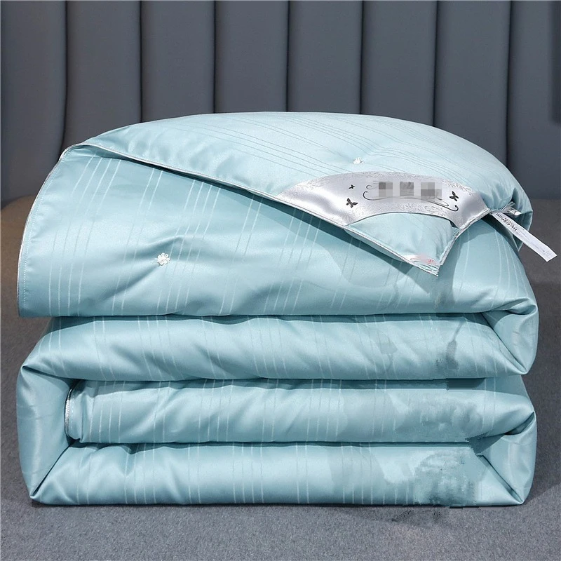 

100% Pure Cotton Handmade All Season Double Duvet 2-in-1 Zippered Mother Child Quilt Breathable Summer AC Winter Warm Comforter