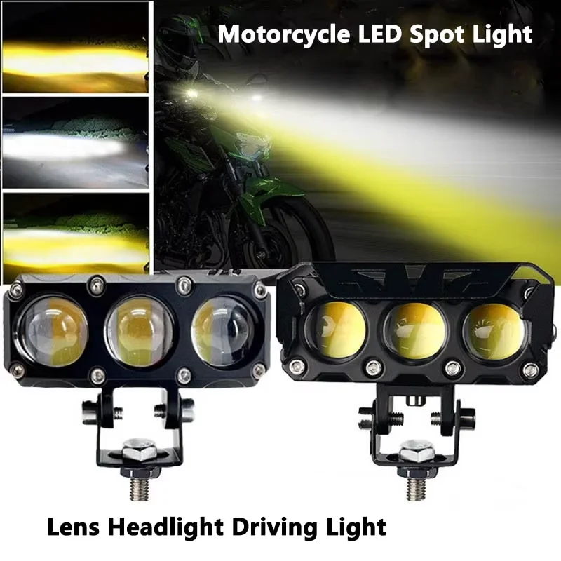 4 Zoll Weiß-Gelbe Zweifarbige Zusatz-Nebelscheinwerfer Fern-/Abblendlicht Offroad LED-Scheinwerfer für Auto LKW SUV 12V Zubehör