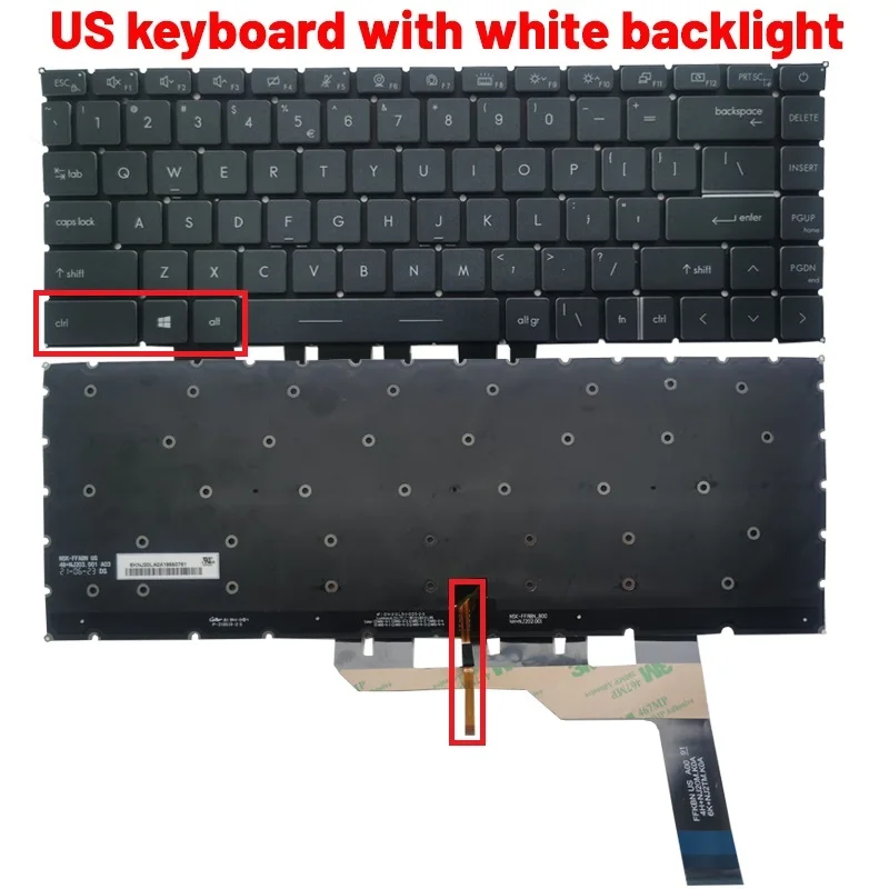 Imagem -02 - Teclado Portátil dos Eua para Lenovo Moderno 14 Ms14d3 Ms-14d2 Ms-14d1 Ms-14dk 15 Ms-1552 155k Ms-1551 Novo