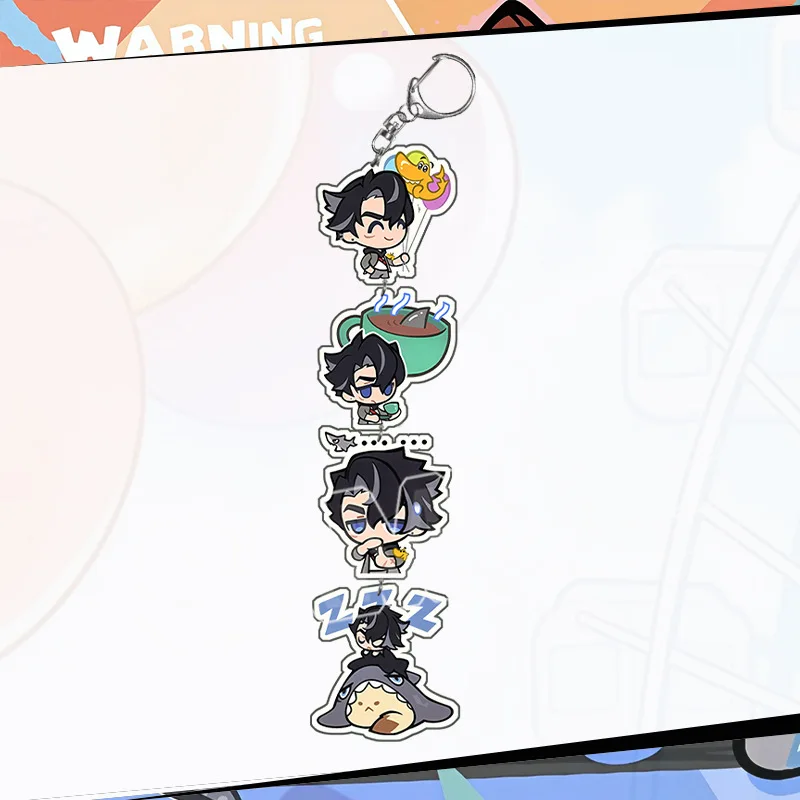 PCS-12 Game Genshin Impact Wriothesley Shark Anime Peripheral Gift Box Set Anime Cosplay Accessories Stand Badge Pendant Xmas