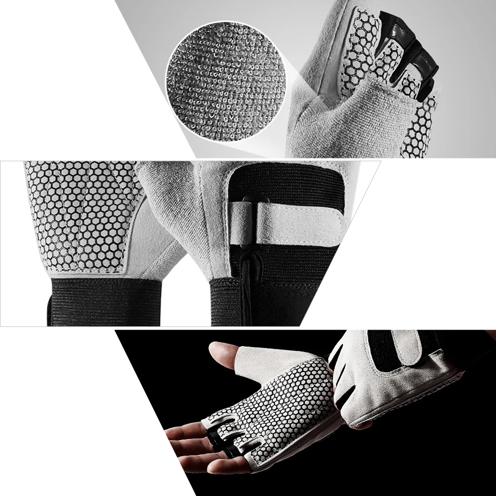 

Cycling Half Finger Gloves Breathable Nonslip Shockproof Outdoor Sports Bike Motorcycle Driving Grip Fitness Riding Anti