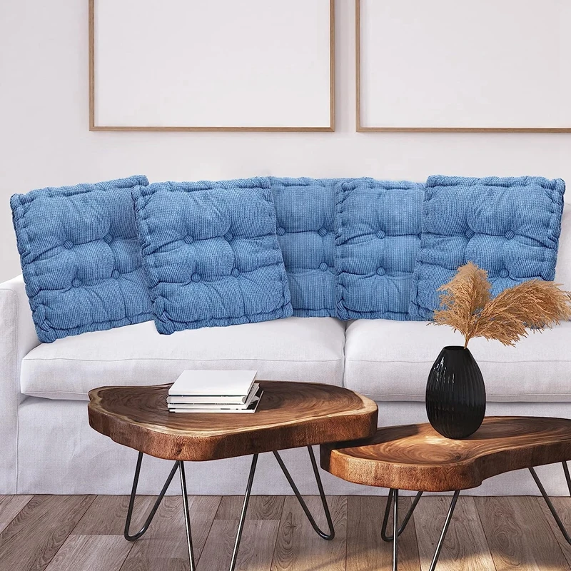 Großes rotes getuftetes Sitzkissen, verdicktes quadratisches Maiskolben-Tatami-Sitzkissen, Bürostuhlkissen, weiches Sofa als Geschenk, Bodendekoration, Kniekissen – Detail 12