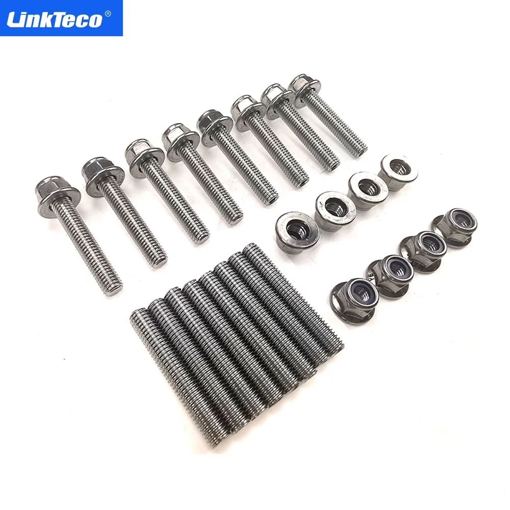 Stainless Steel Bolts Exhaust Manifold Stud Kit for Ford F150 4.6/5.4L V8 Engine N811313S431 W701706-S2 Auto Replacement Parts