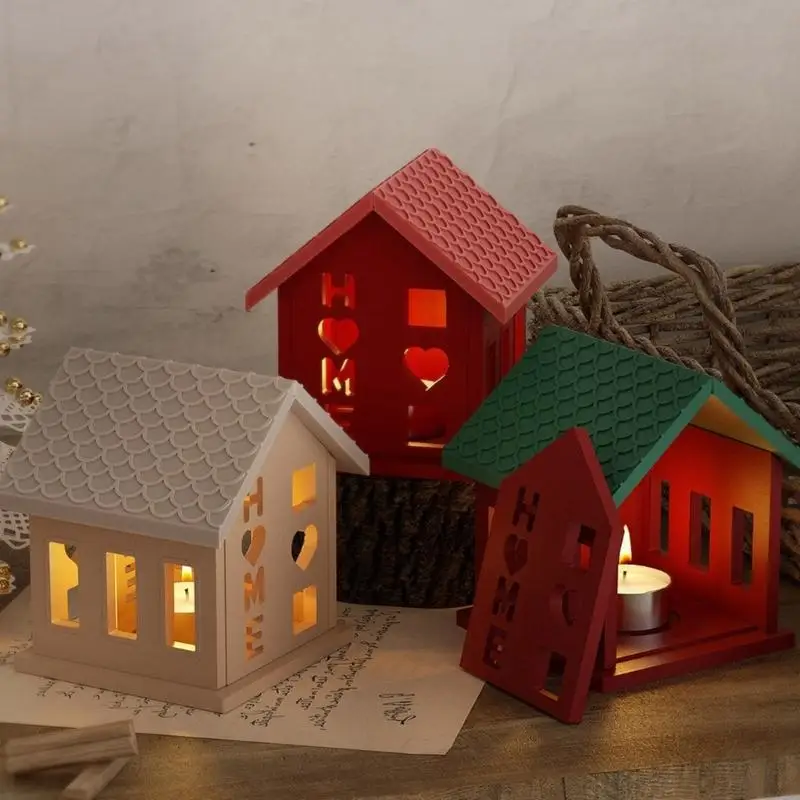 Holder Silicone Mold Home House Candlestick Plaster Mold Gypsum Resin Molds Home Decorations Christmas Gift