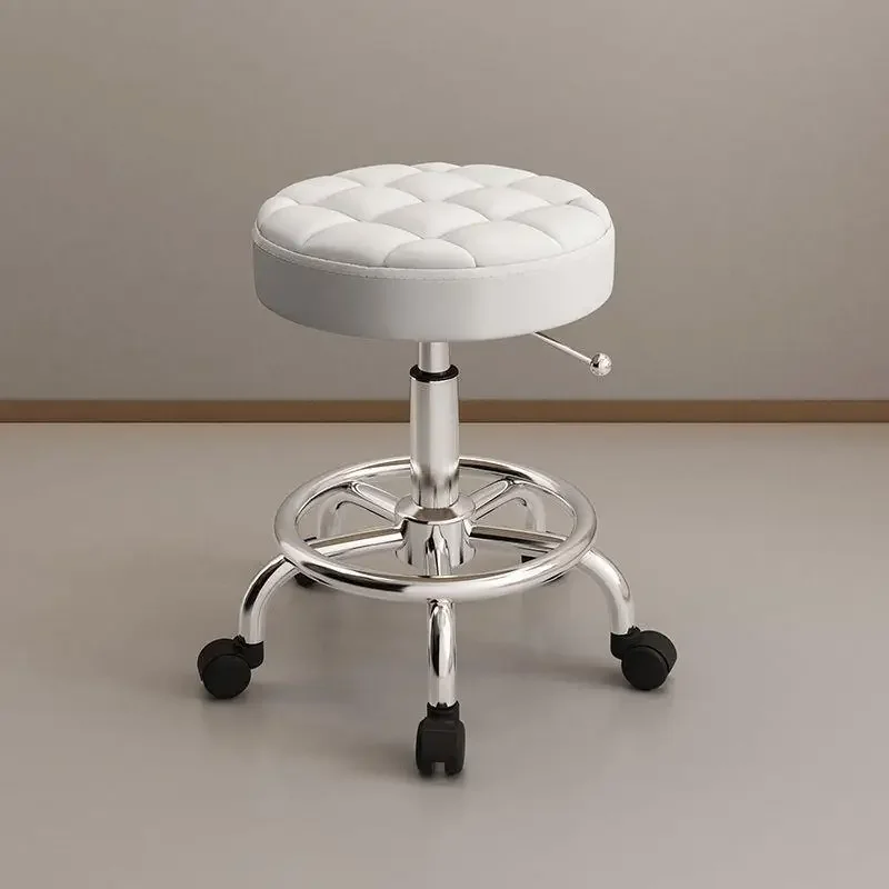 Aesthetic Hairdressing Chair Backrest Simple Rolling Rotating Barber Chair Portable Mocho Cadeira Barber Equipment MQ50BC