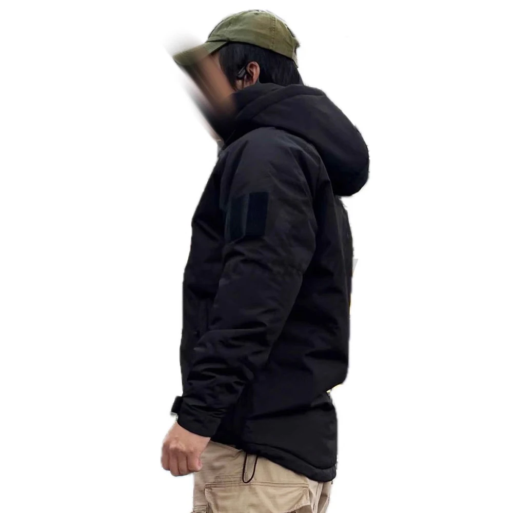 Outdoor Tactical L8 pure Black warm And cold resistant top, winter thick jacket