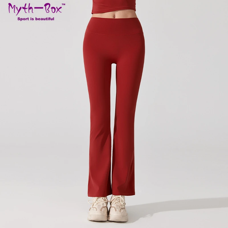 

Women Flare Pants High Waist Sports Bell-bottoms Leggings Hip Lifting Slim Flared Trousers Elastic Gym Fitness Naked Pant Female