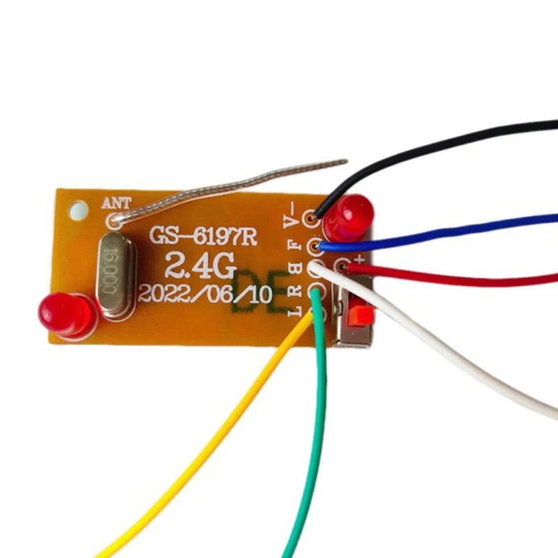 Circuito de Controle Remoto PCB Transmissor e Receptor, Placa Parte com Antena, Sistema de Rádio, RC Car Acessórios, 2.4G, 4CH, 1Set