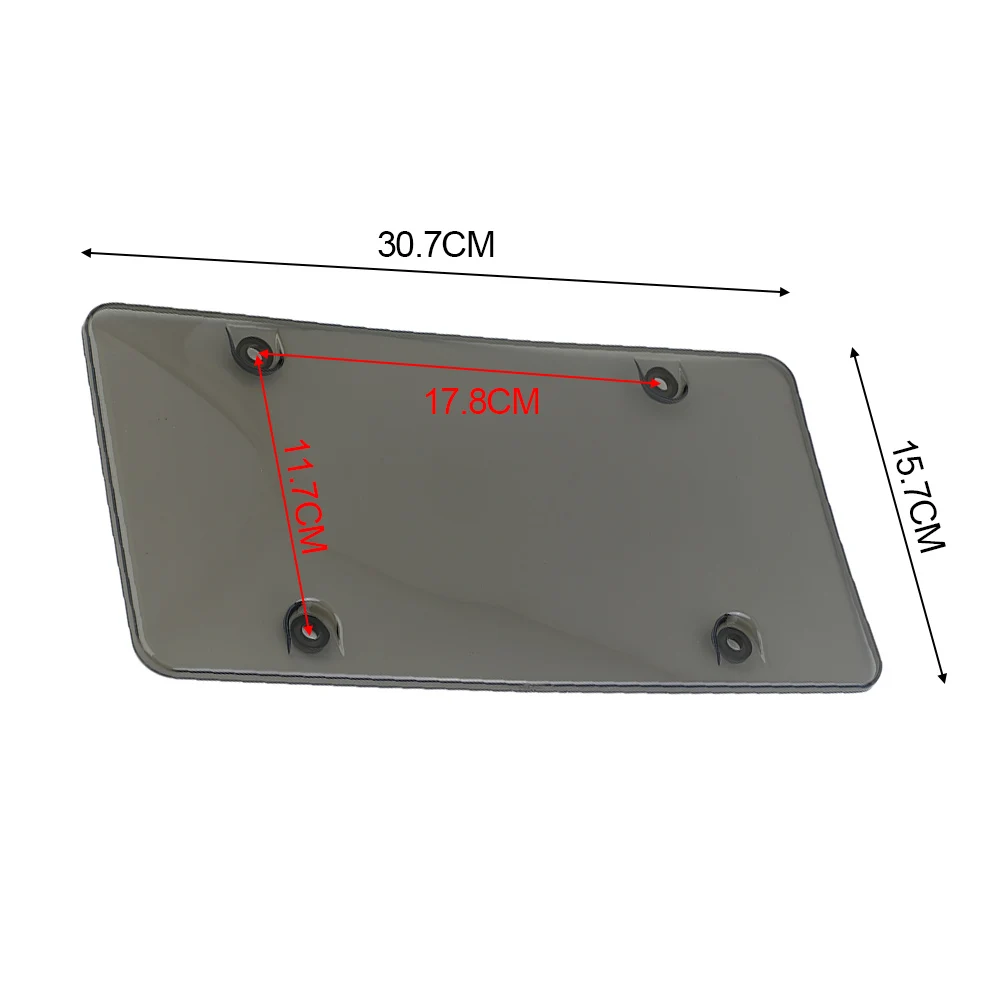 2 Pcs For US 310x160mm Vehicles Reflective License Plate Cover Protective Plate Clear ABS Advanced Polycarbonate