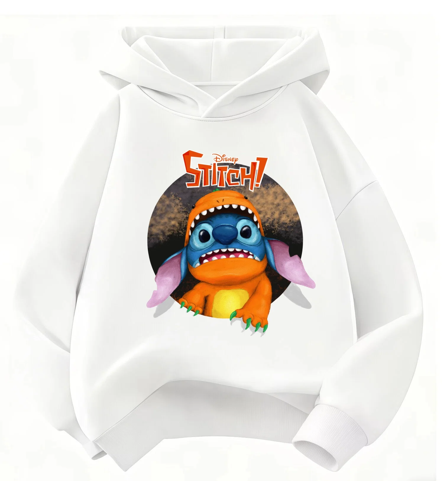 

Hot Trend Disney Stitch Kids Hoodie Loose Fit Hooded Sweatshirt with Adjustable Drawstring High Quality 2-10Y for Boys Girls