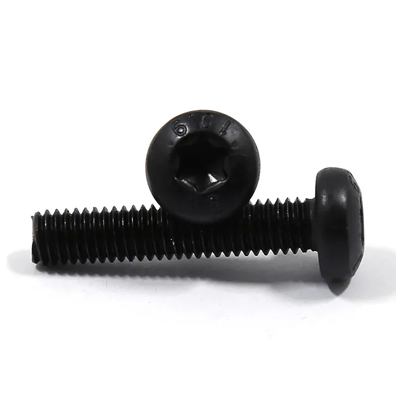 الصف 10.9 الأسود توركس عموم مسمار لولبي الرأس زهر البرقوق الأخدود مكافحة سرقة الترباس M3 M4 M5 M6 M8 M10