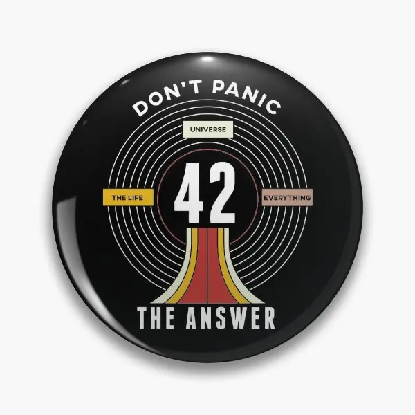 42 The Answer To The Life Universe And  Soft Button Pin Lover Creative Clothes Funny Metal Fashion Gift Badge Cute Women Jewelry