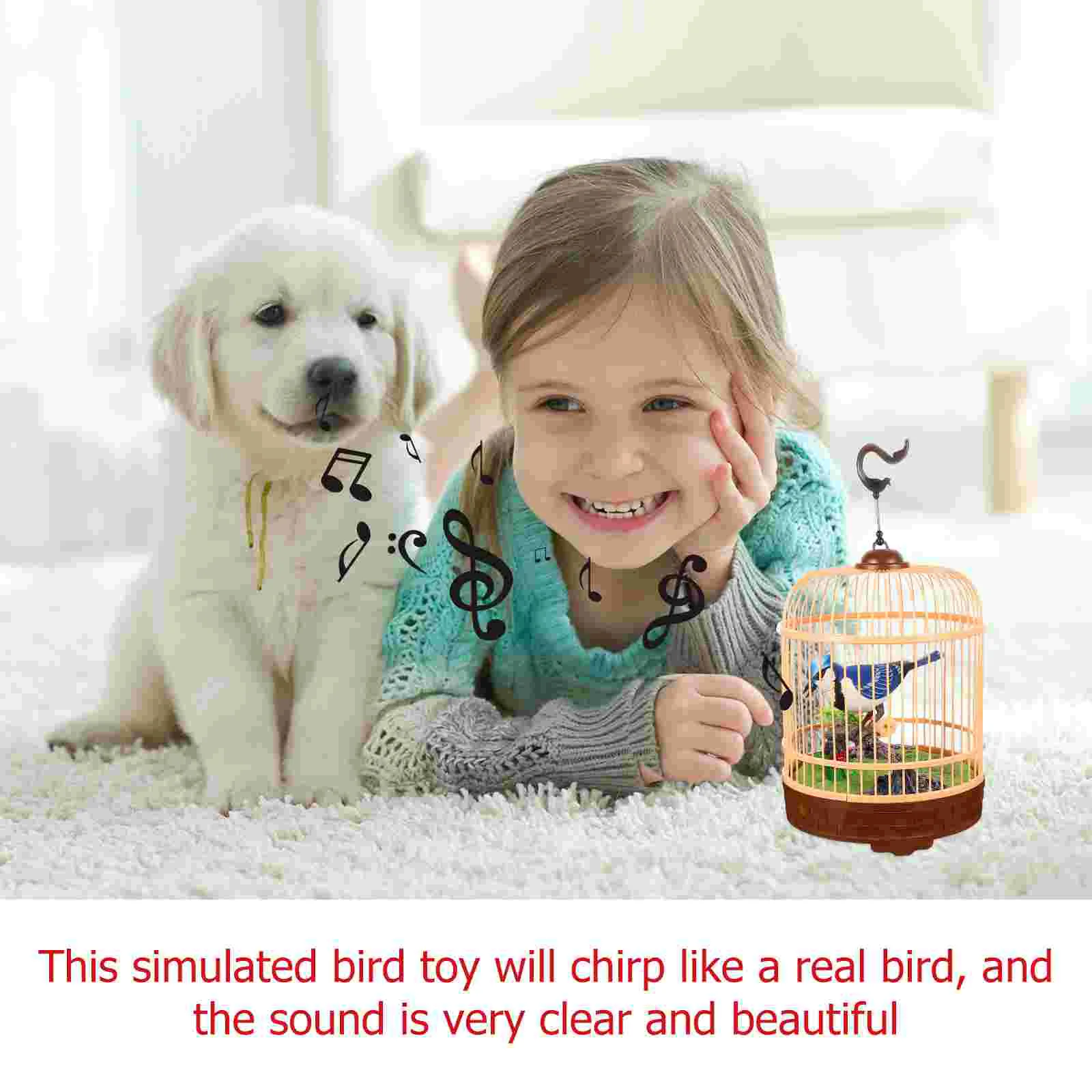 Voice Controlled Singing Bird Toy Sound Activated Desktop nament Premium Plastic Lasting Chirping Simulates Authentic