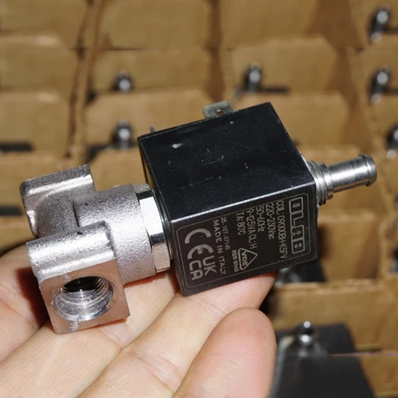 OLAB 09000BH 3-Way Electric Brass Solenoid Valve G1/8' AC 220V 230V for Steam Iron Machine Gas Hot Water Flow Control