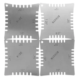 4PCS Guitar Notched Radius Gauges for Measuring Fingerboard Radius Guitar Neck Fretboard Ruler
