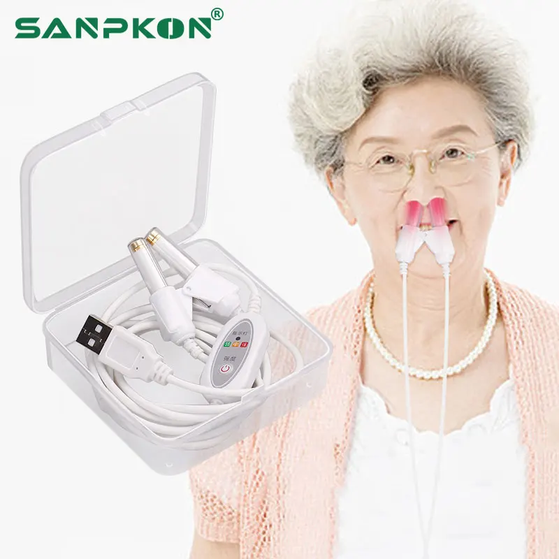 650nm Laser Rhinitis Therapy Device Low Frequency Pulse Laser Physiotherapy for Nasal Congestion Atrophic Rhinitis Sinusitis