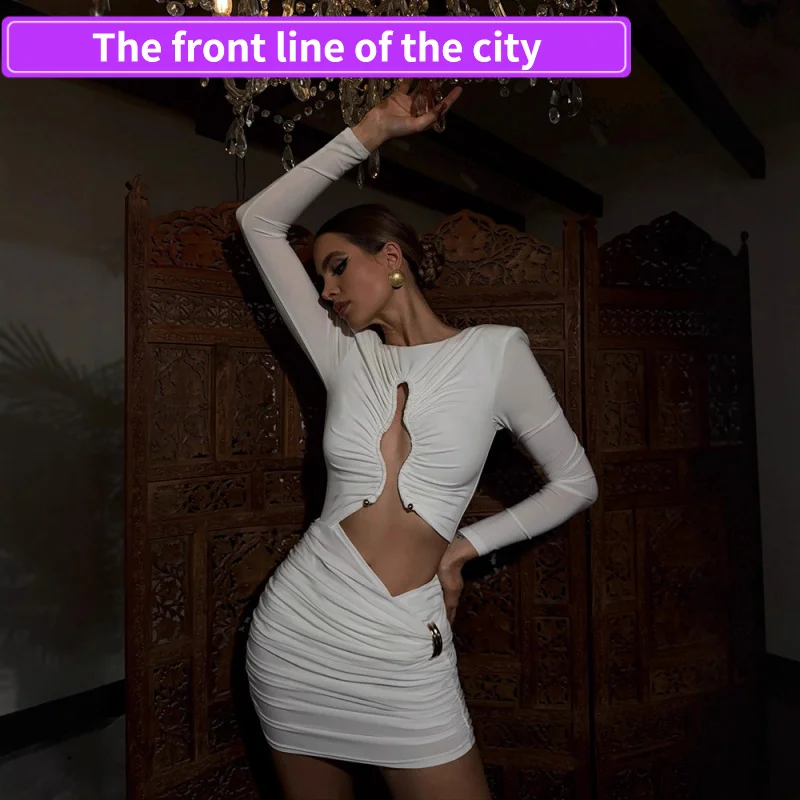 

Облегающее платье с кружевом на бедрах, сексуальное, модное, осенне-зимнее, новое, с высокой талией, ажурное, из полиэстера, длинное, с круглым вырезом...