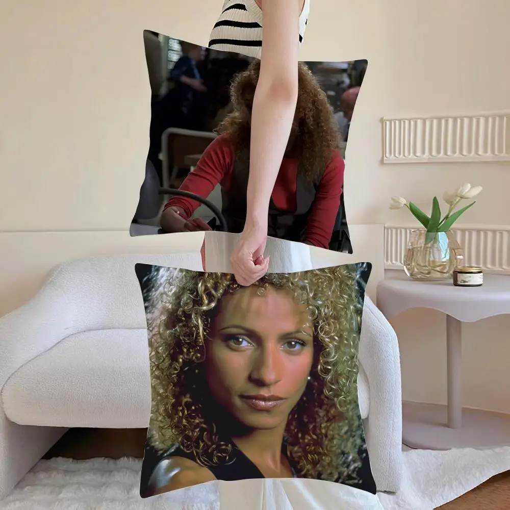 M-Monique Jeffries Cushion Cover Washable Linen Pillowcase Soft  for Daily Sofa Bed Home Room Decor