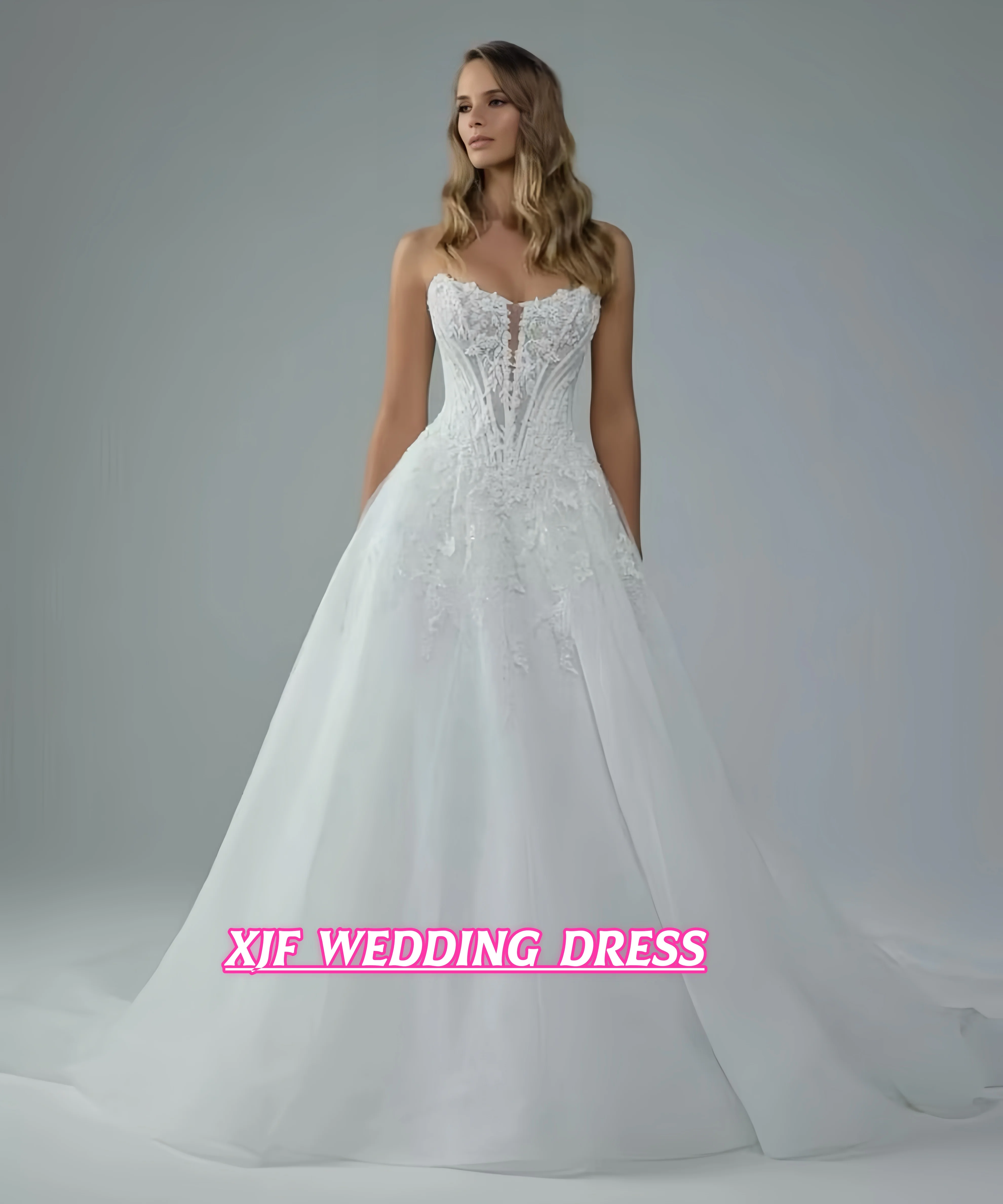 

Customized wedding dress, V-neck, sleeveless A-LINE, elegant robe de mariee wedding dress vestidos de novia