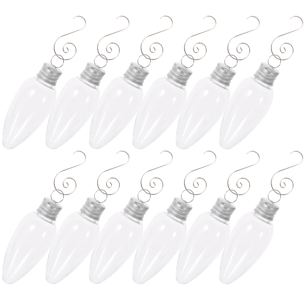 

Light Bulb Ball Accessories Fillable Ornaments Craft Plastic Christmas Decorations