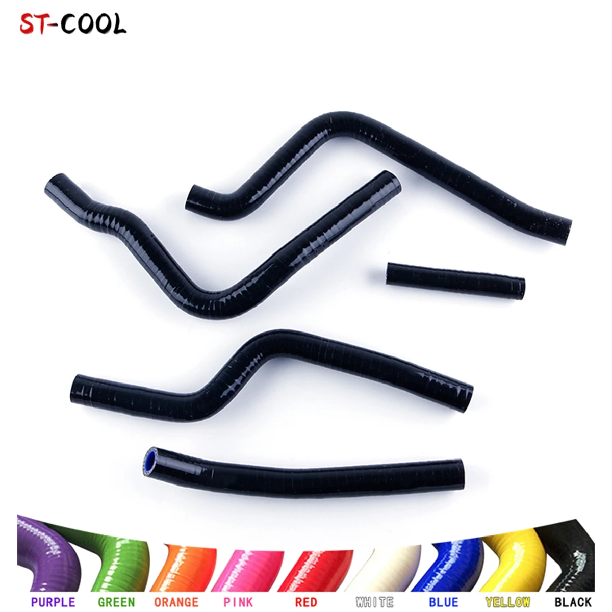 For Kawasaki KX 125 KX125 1990 1991 1992 1993 Radiator Hoses Kit Silicone Tubes Piping 5Pcs 10 Colors