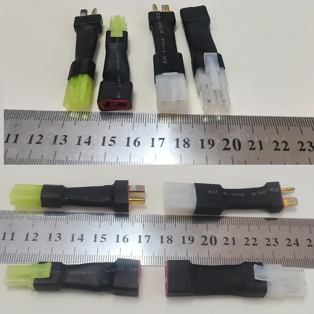 DC-Steckeradapter Deans T-Stecker auf Tamiya-Stecker, Männlich-Weiblich T-Plug Tamiya-Adapter RC Lipo Batterieanschluss für RC-Auto Airsoft Modell – Detail 2