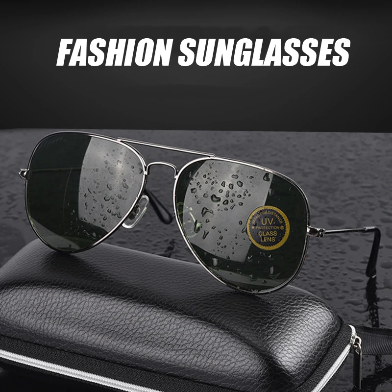 

Classic Pilot Men's Sunglasses Vintage Metal Frame Sun Glasses Women Mirror Colors Driving Male Outdoor Shades UV400 Goggles