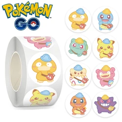 500pcs/Roll Cute Pokemon Pikachu Cartoon Anime Sealing Stickers Decoration DIY PVC Laptop Decals Graffiti Stiker Reward Gift Toy