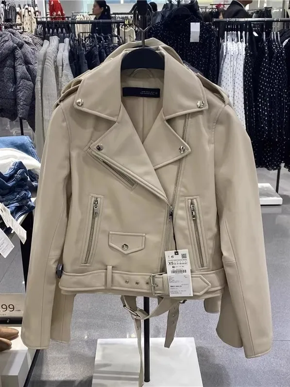 

Женское байкерское пальто Bla из искусственной кожи, новое осенне-зимнее пальто свободного покроя, длинное пальто на молнии