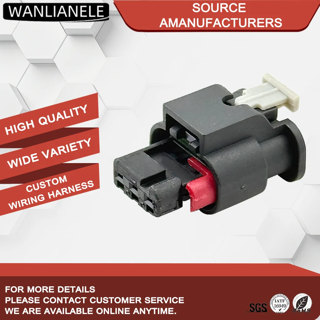 50 Sets 3 Pin Sealed Waterproof Female Automotive Electrical Plug Auto Connector Car Connector  1-1670917-5