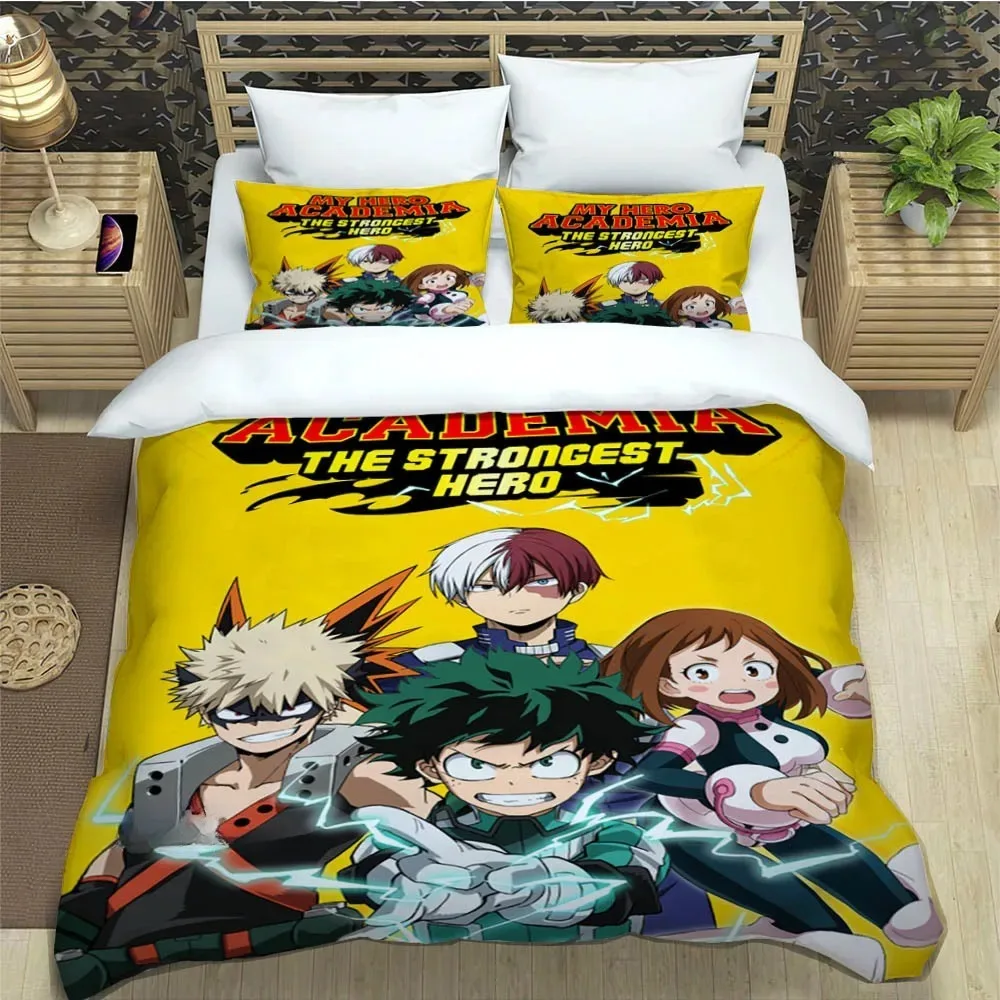 Exquisite My Hero Academia Wallpaper Digital Printing Bedding Set Duvet Cover Comforter Bed Youth Kids Girl Boys Gift