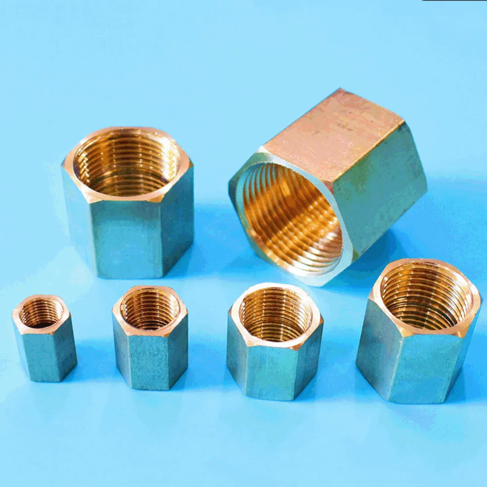 1Pcs Brass Hex Female Straight Coupler Through Hole 1/8 1/4 3/8 1/2 3/4 1 Inch BSP Thread Pipe Fitting For Water Gas Air Oil