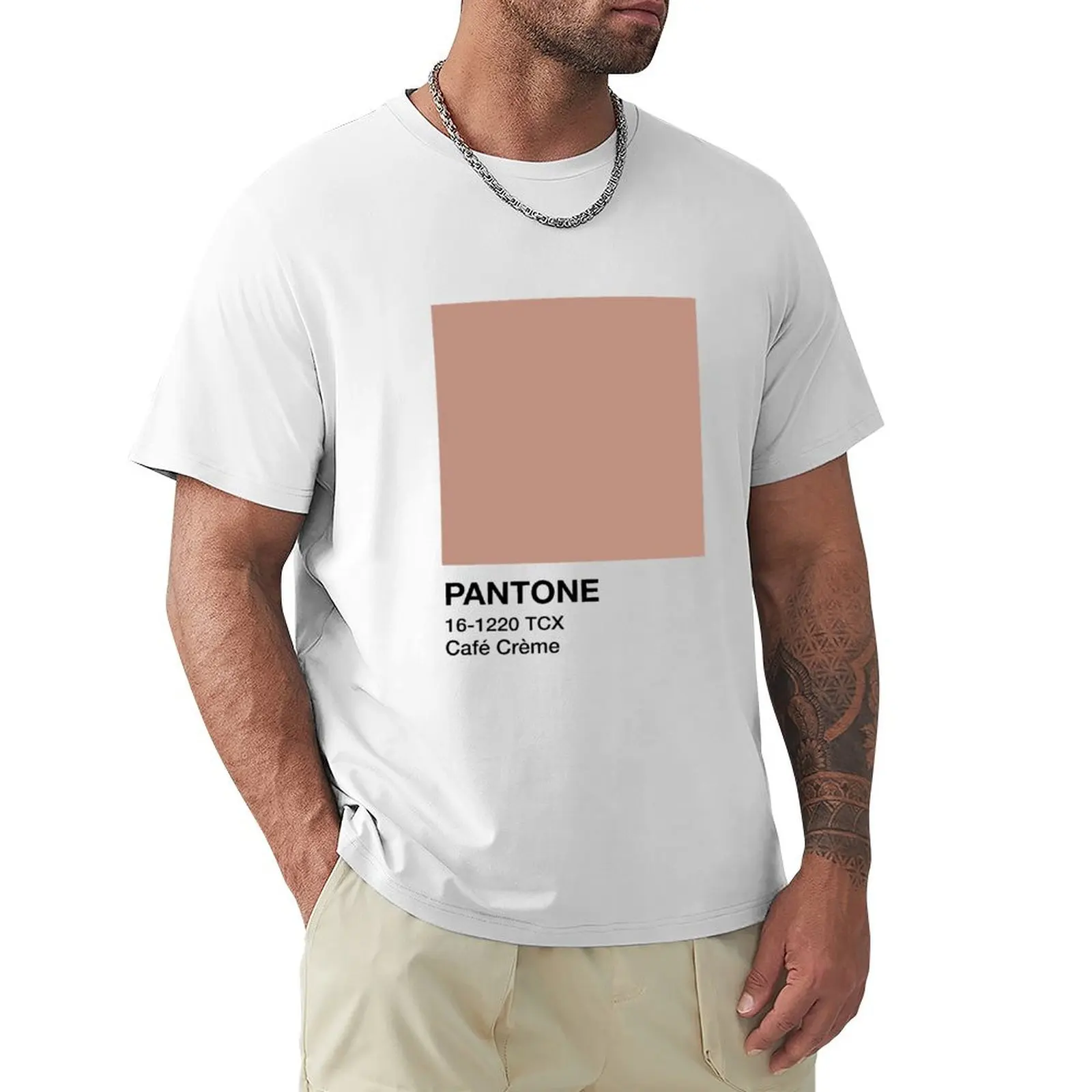 Pantone Café Crème T-Shirt vintage clothes summer top Aesthetic clothing sports fans men t shirt