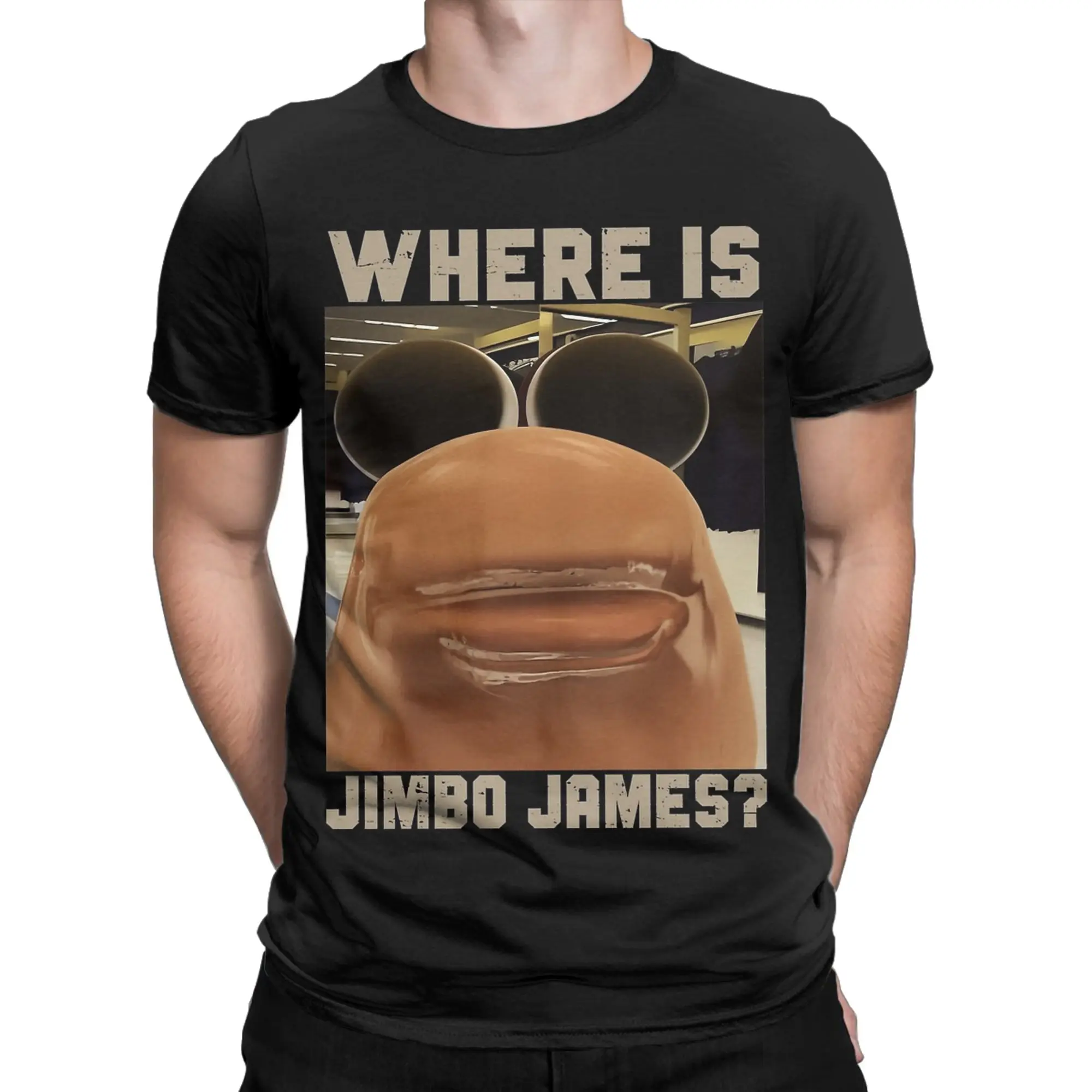 Men Marcus The Worm Virtual Chat Meme Where Is Jimbo Jame T Shirt  Pure Cotton Clothing Short Sleeve Round Neck Tees T-Shirts