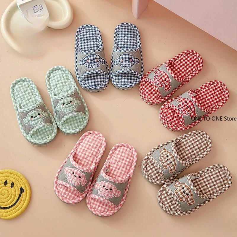 

Wholesale Women Slippers Lightweight Home Shoes Antislip Soft Indoor Fabric Slipper Cartoon Dog Slippers Comfortable Cotton Fabr