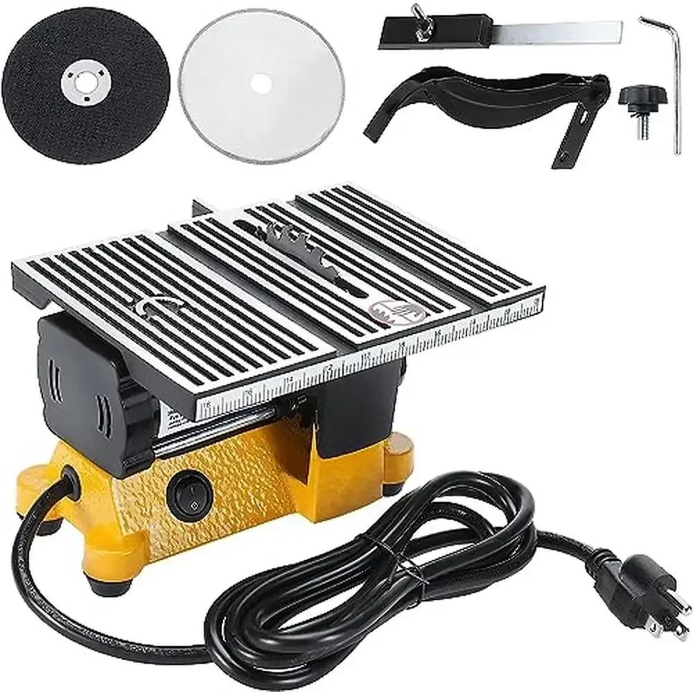 Mini Table Saw Portable Miter Saw Hobby Bench Electric Cutting Machine DIY Woodworking Crafts Hobby Craft Table Saw Mini Small