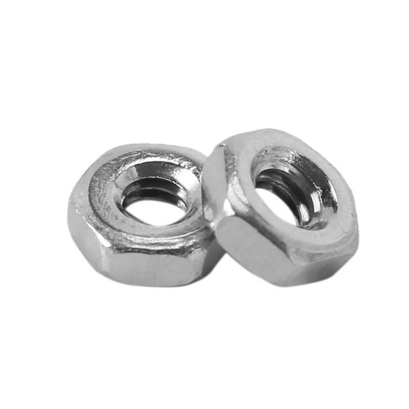 Metric M2 Hex Nuts 304 Stainless Steel Fastener DIN934 1000Pcs For Bolt