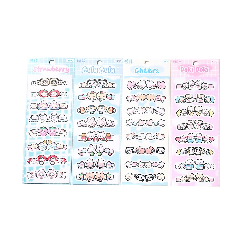 1 Pc Cute Cartoon Animal Index Sticker Student Notes Key Mark Label Stickers Bookmark Take Notes DIY Scrapbooking Journaling