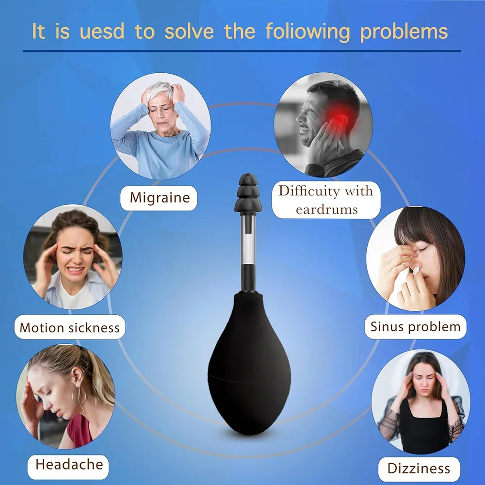 Portable Silicone Ear Pressure Relief Tool Inner Ear Pressure Adjuster For Headache Insomnia Tinnitus And Head Tension Relief