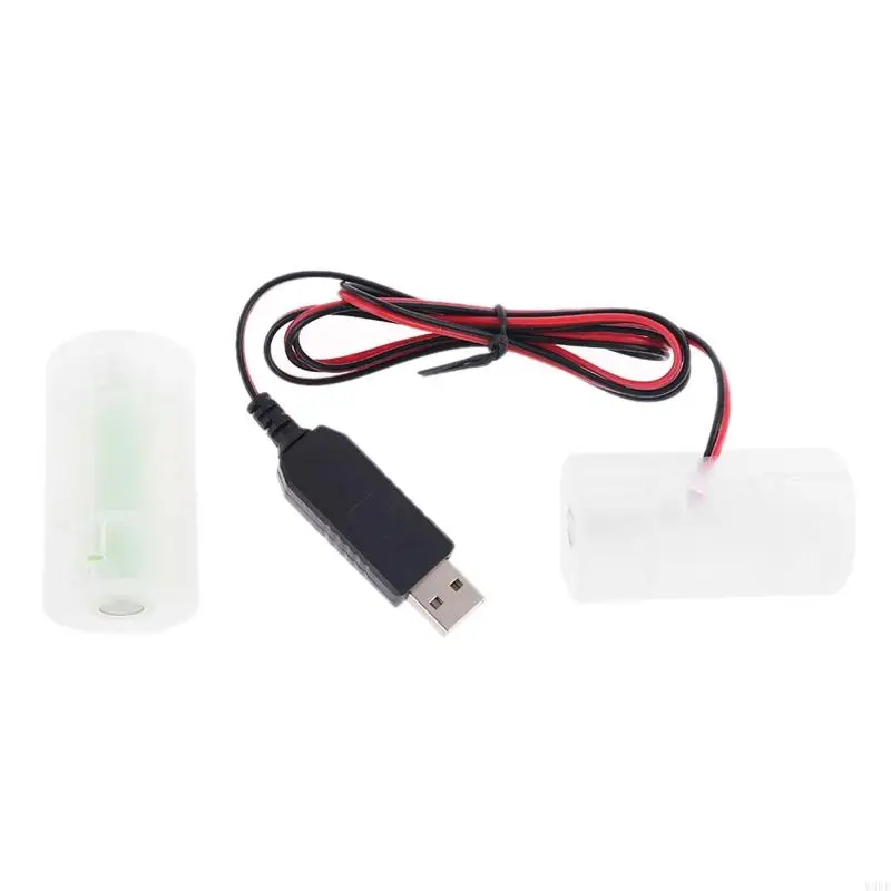 2025 New USB Battery Power Supply Adapter Can Replace 1 to 4pcs 1.5V 3V 4.5V 6V D Size
