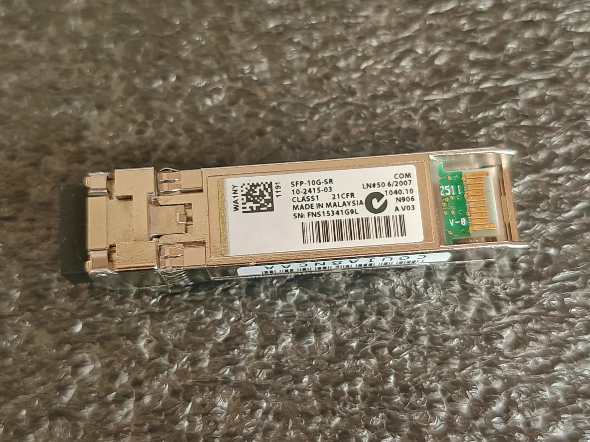 SFP-10G-SR 10-2415-03 V03 850nm 10GBASE-SR SFP+ Purpose Fiber Module Switch 10g Sfp 10GB Adapter Sfp